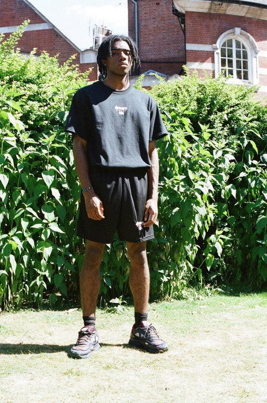 Black T-shirt With Dream Sport Embroidered Logo-1