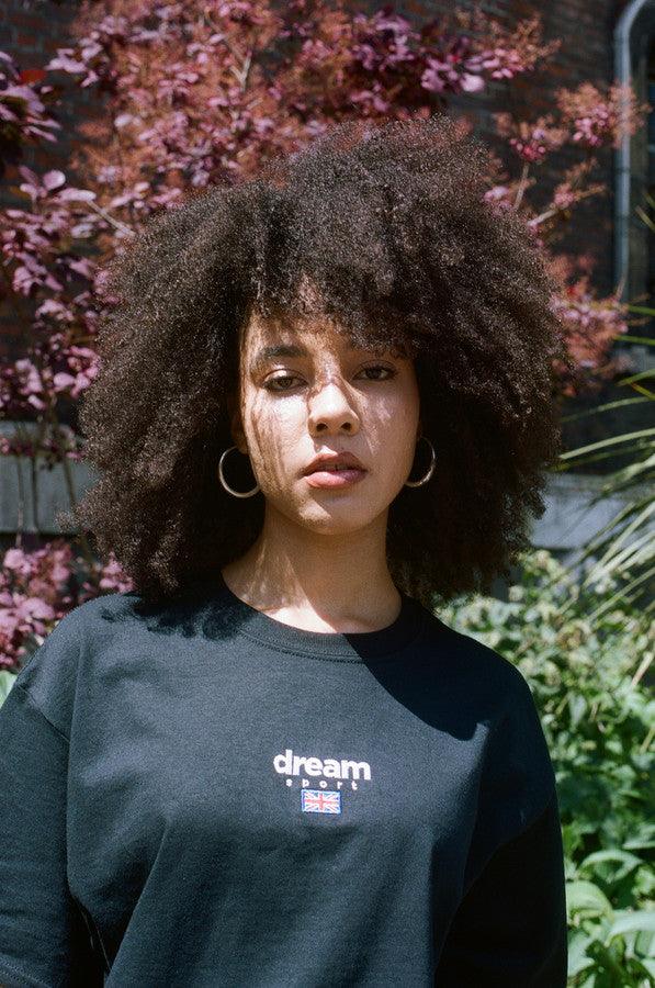 Black T-shirt With Dream Sport Embroidered Logo-3